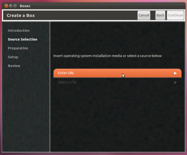 【视频+截图】Ubuntu 12.04 通过PPA 安装虚拟机 GNOME Boxes 3.3.5 我是菜鸟