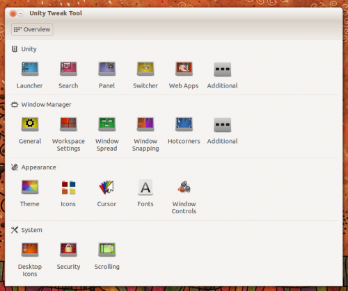 Unity Tweak Tool 003 main view