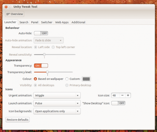 Unity Tweak Tool unity view 003