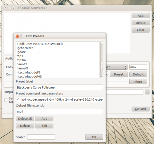 FF Multi Converter 152 preset list
