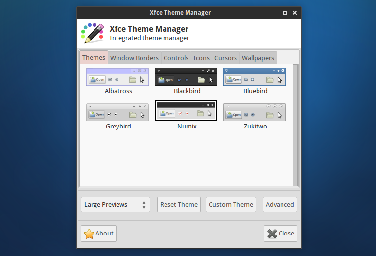 XFCE 主题管理器：一款单一的GUI主题管理器，更改任何XFCE主题（带预览）