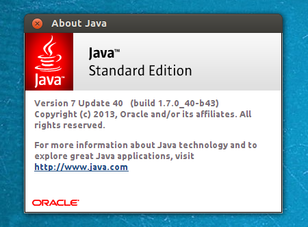 Oracle Java 7 Update 40 (7u40) 发布 – Ubuntu PPA 更新