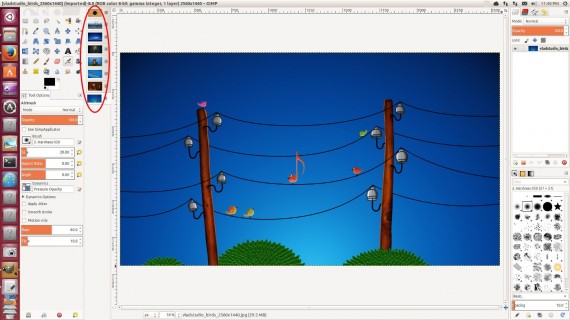 GIMP 2.9.1 LEFT SIDE