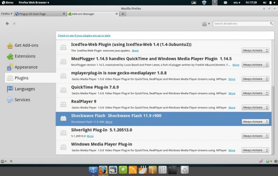pinguyos13.10-flash-silverlight