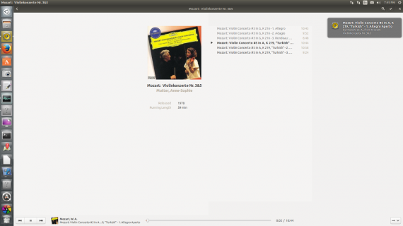 gnome music album subview