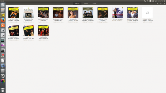 gnome music albums view