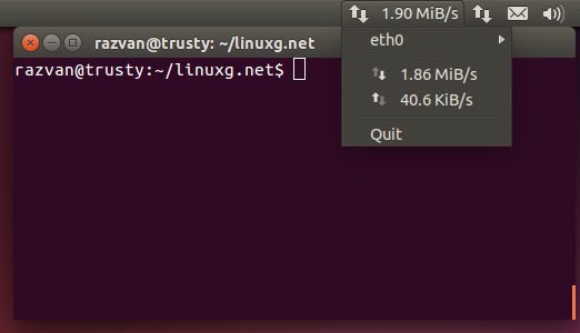 Ubuntu 用户安装网络流量小程序 Netspeed
