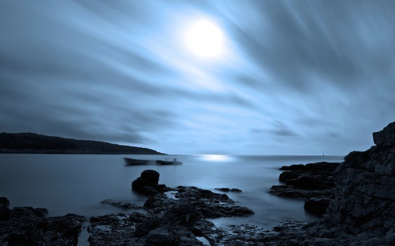 Night Seascape by Davor Dopar