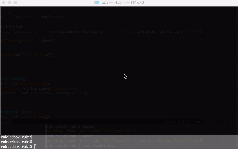 xmake v2.1.9版本发布，增加可视化图形菜单配置