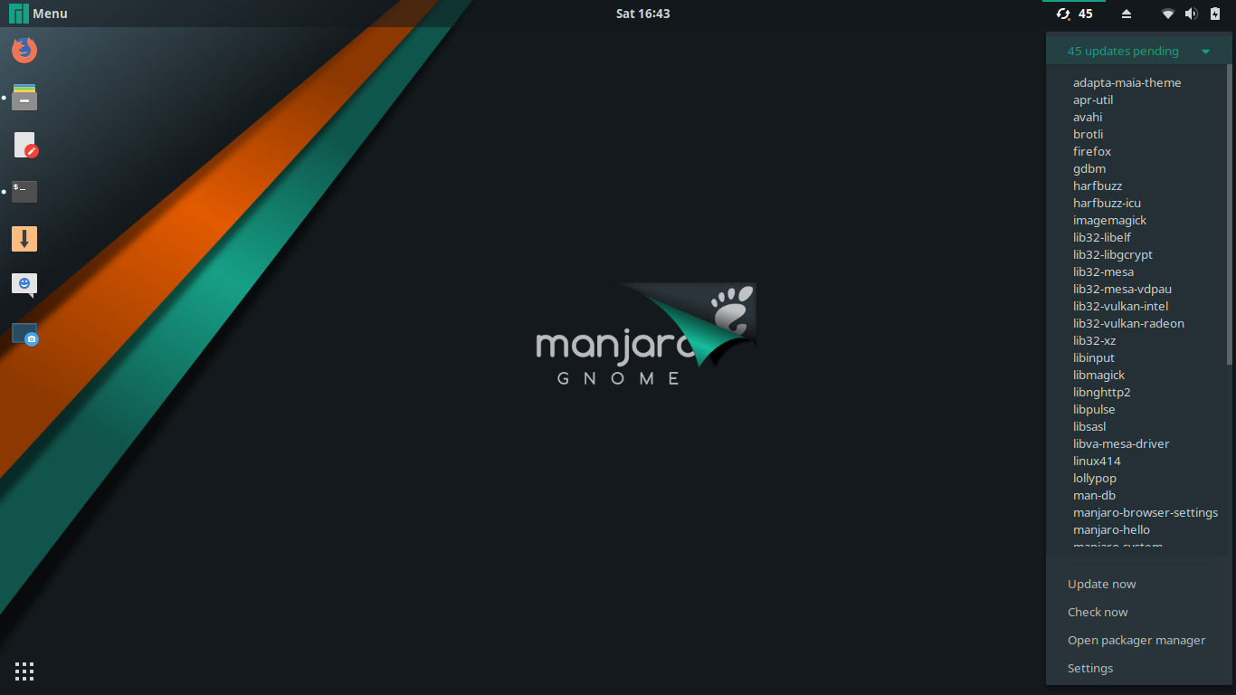 Manjaro linux gnome 40 когда релиз