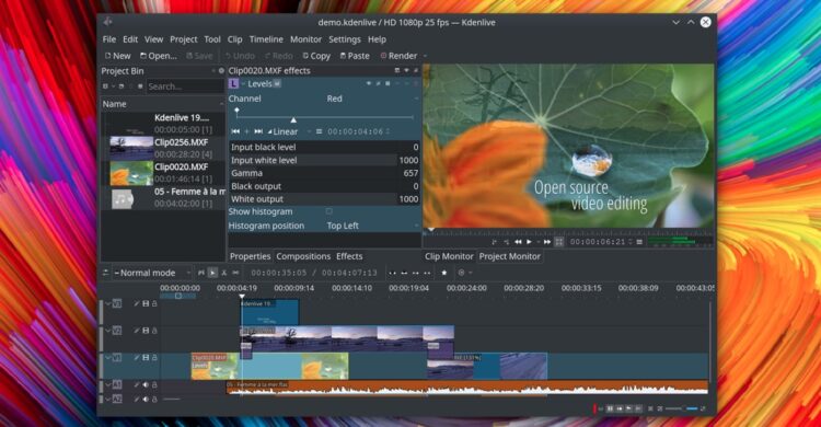 Kdenlive 19.08发布了Clip Speed,Project Bin改进版
