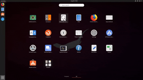 gnome shell应用程序概述中文件夹创建的Gif