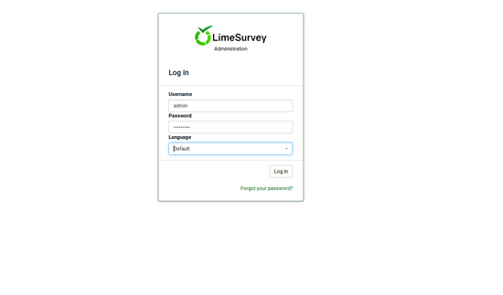 登录到LimeSurvey
