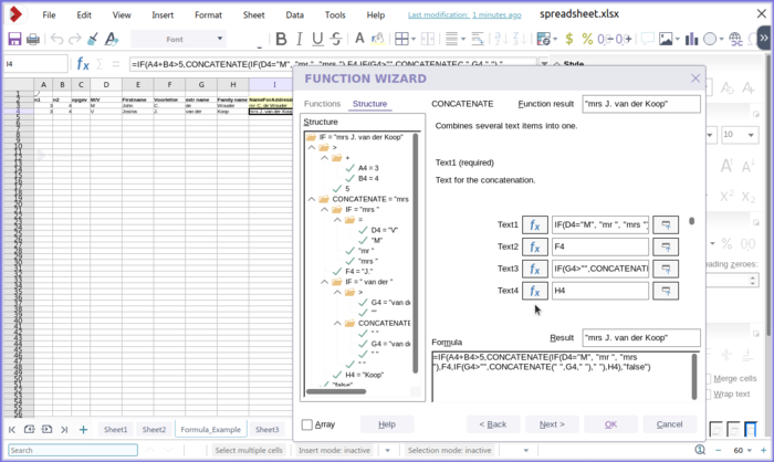 Full Function wizard in Calc online