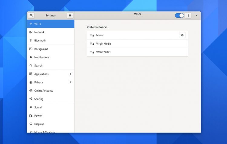 GNOME 40 Wifi设置