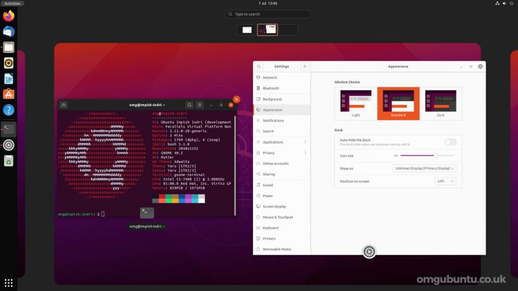 Ubuntu 21.10 每日构建中的 GNOME 40 概述