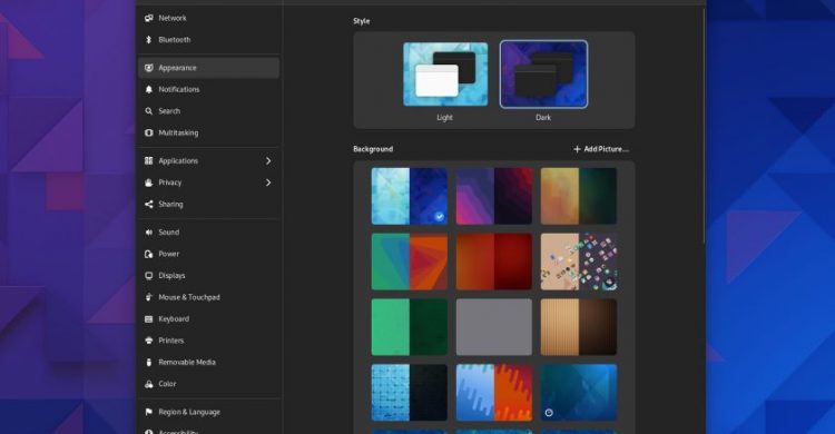 GNOME 42 中的 Adwaita 暗模式