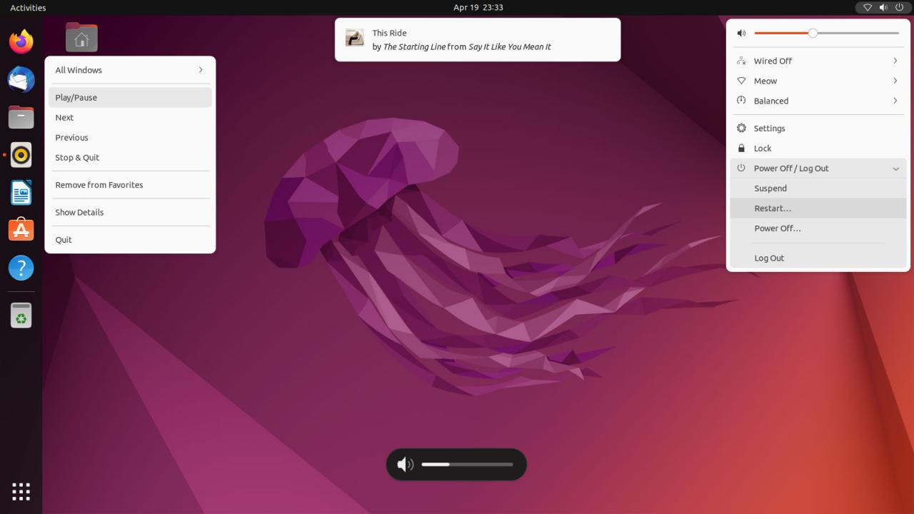 Ubuntu 22.04 gnome shell UI 的截图