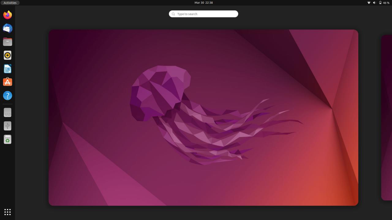 Ubuntu 22.04 beta：工作区概览