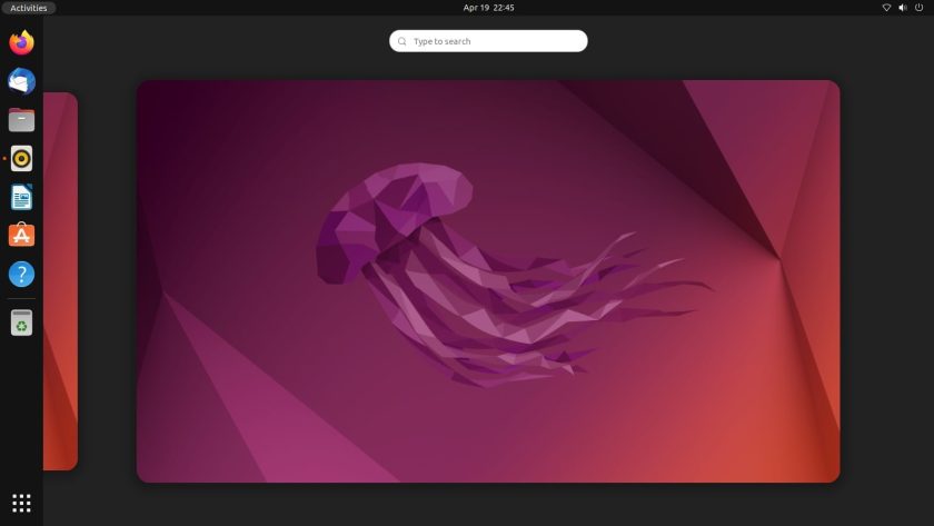 Ubuntu 22.04 工作区切换器的屏幕截图