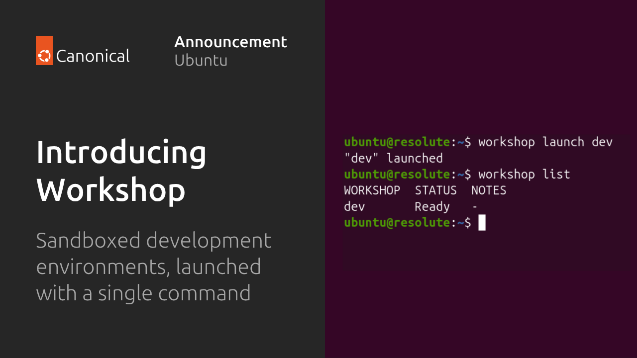 Workshop发布:一键打造Ubuntu沙箱开发环境