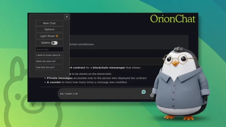 OrionChat：比Open WebUI更简单的Ollama浏览器前端