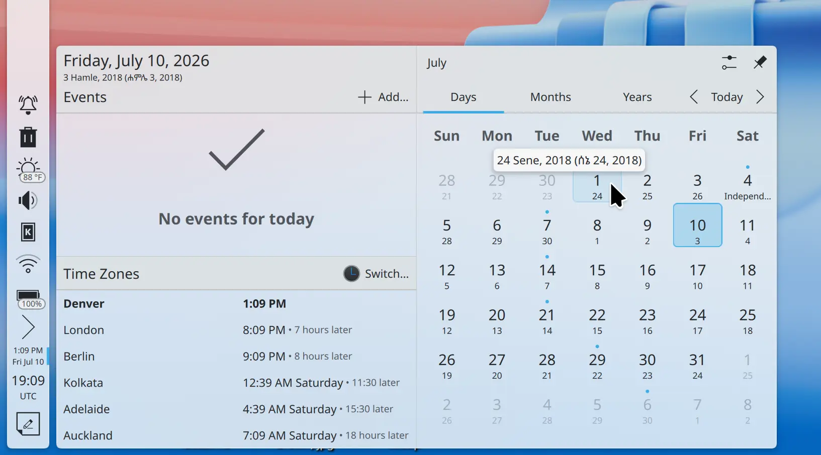 Ethiopian alternate calendar