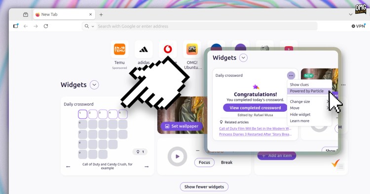 Firefox新标签页上线AI每日填字游戏