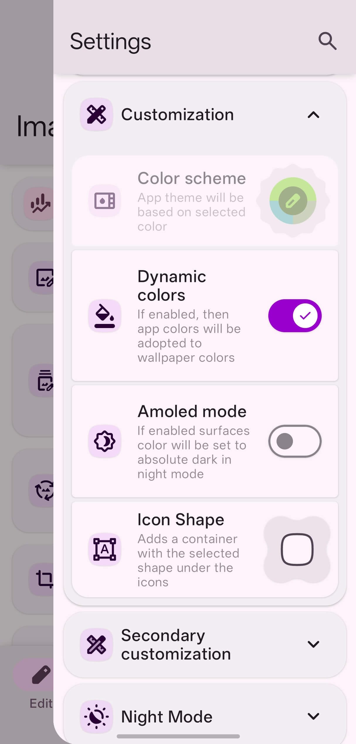 Image Toolbox侧边栏菜单