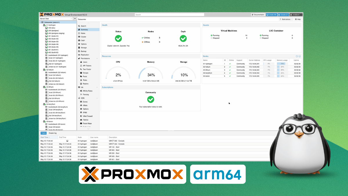 Proxmox VE正式支持ARM64,树莓派暂不兼容