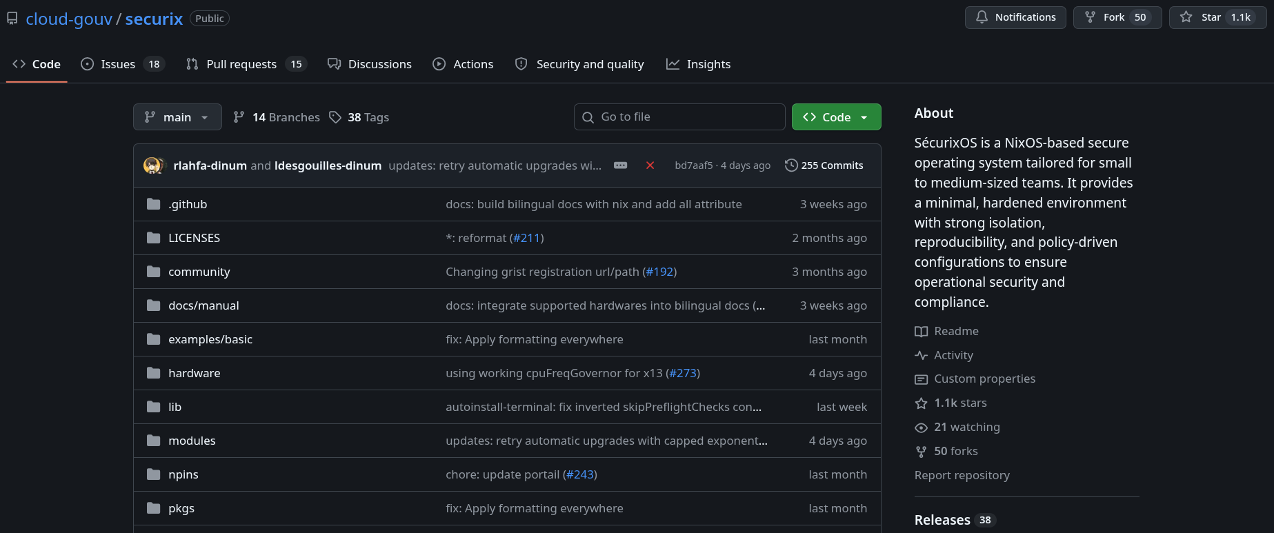 github repo for the securix project from dinum