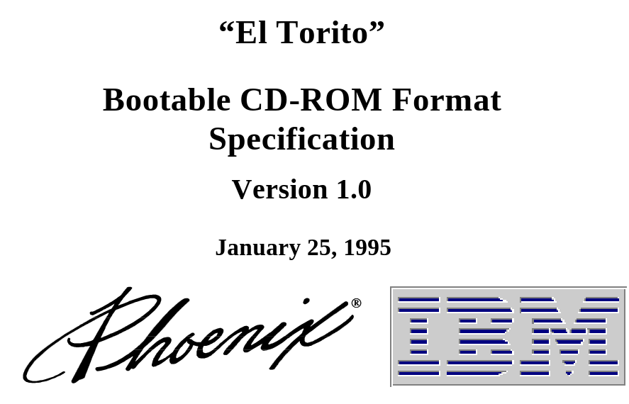 A page of the El Torito specification