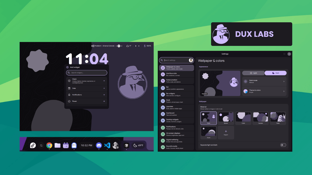 Dank Linux更名Dux Labs,桌面套件全面焕新
