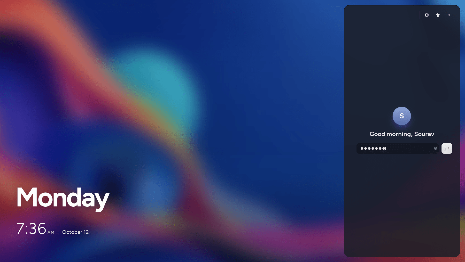 luma linux distro lock screen