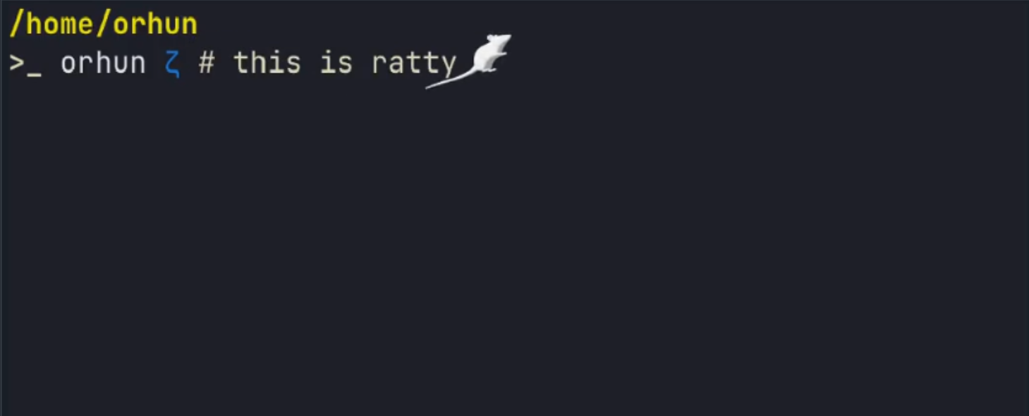 Ratty终端中的老鼠光标